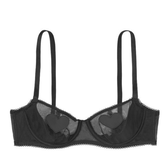 NWT VS Dream Angels Leather Heart Bra - Picture 2 of 6